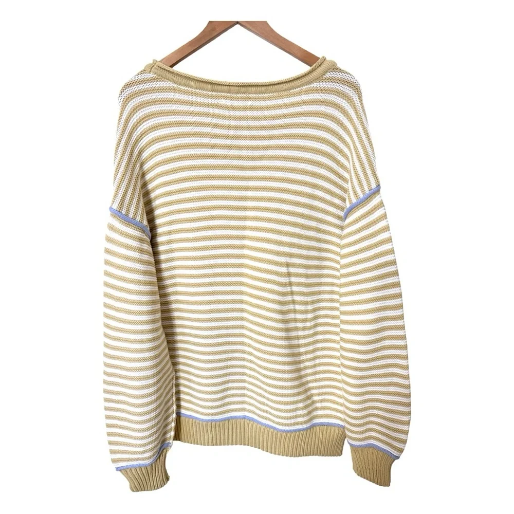 NWT WE THE FREE Asher Striped Pullover Sweater Size Large - Picture 5 of 6